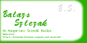 balazs szlezak business card