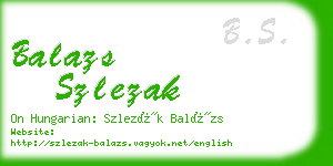 balazs szlezak business card